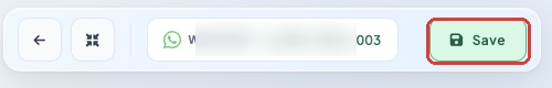 The Save button at the top right of the Flow Builder