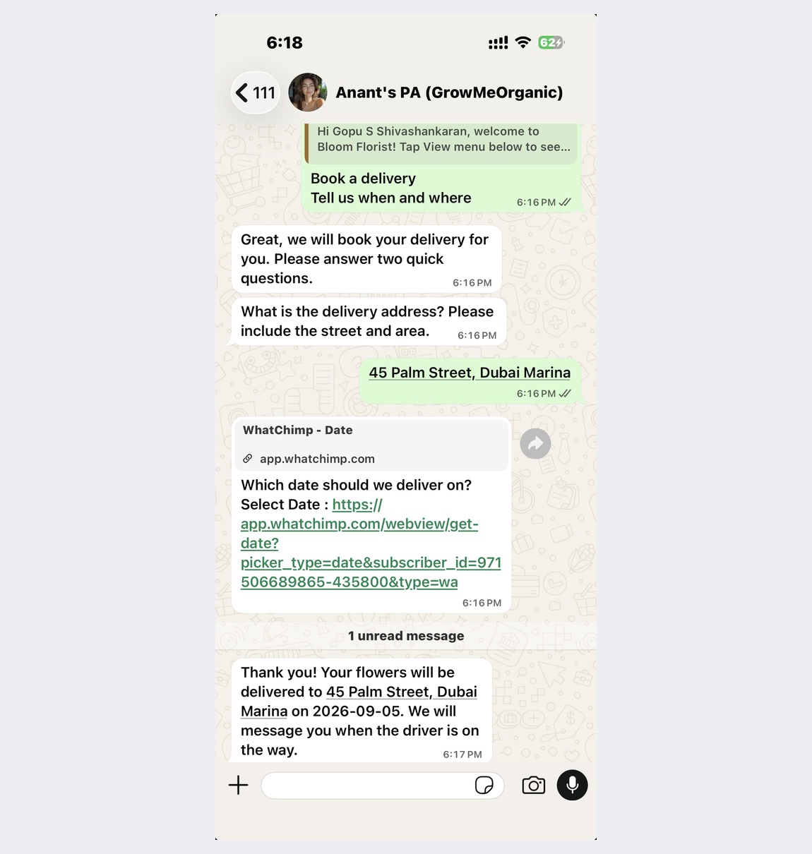 The booking questions on the phone
