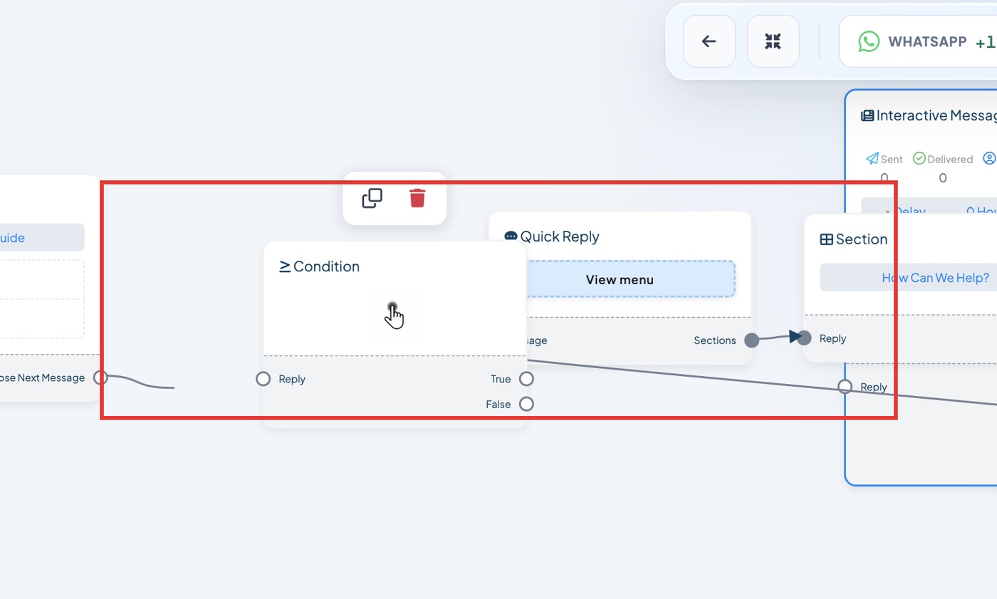 Joining Start Bot Flow to the Condition