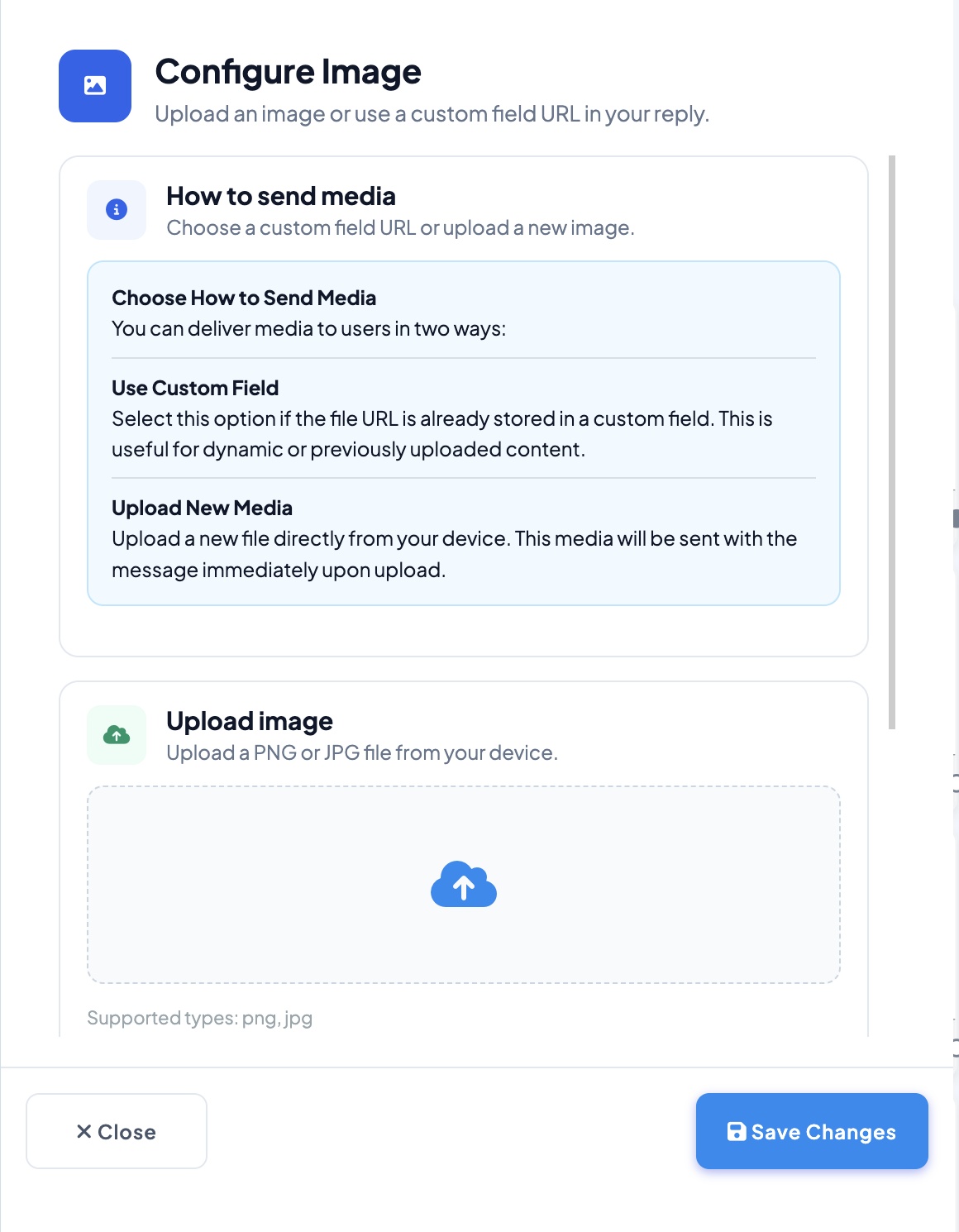 The Image settings