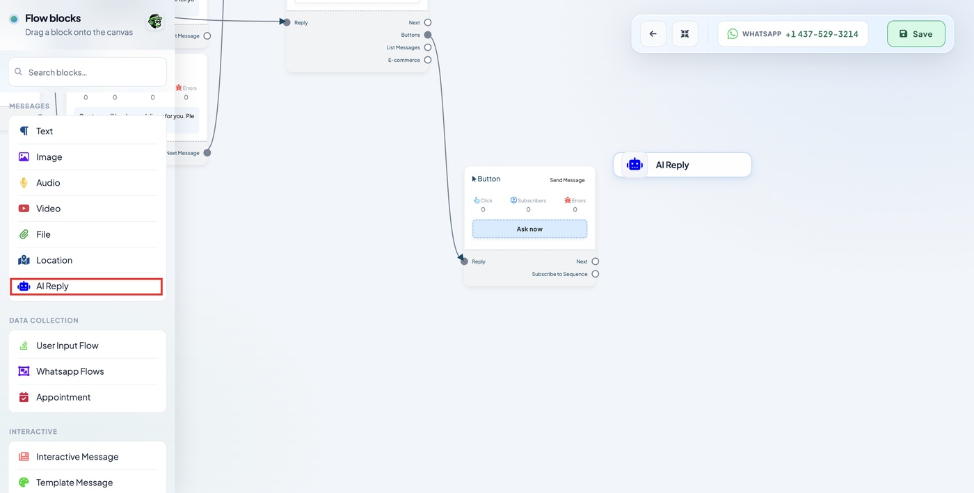 Dragging AI Reply