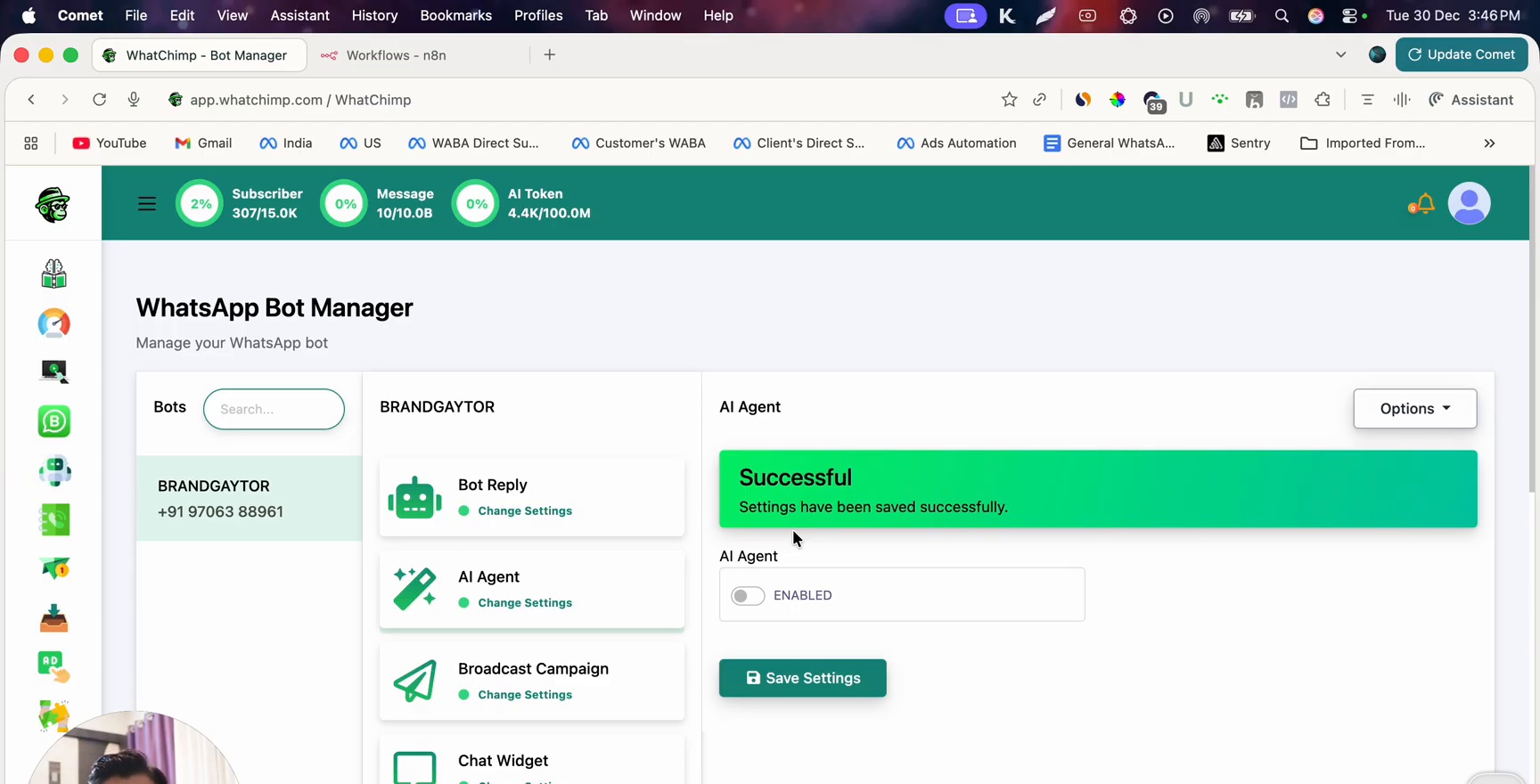 Disable built-in AI Agent