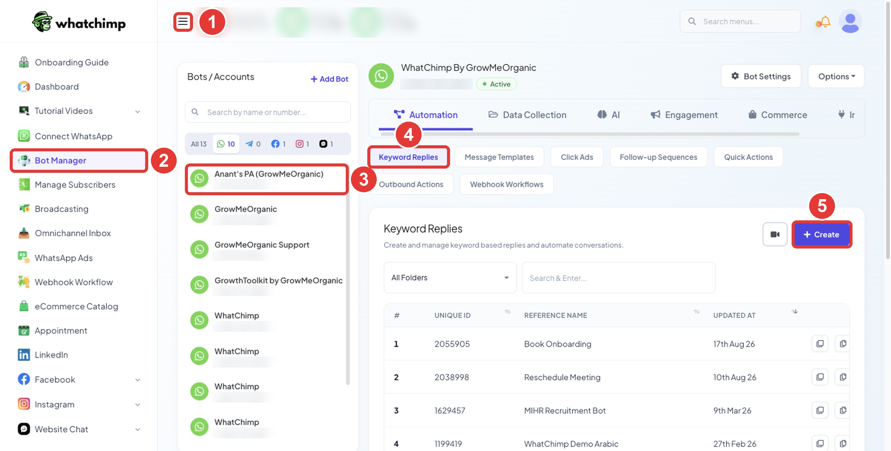 Opening Keyword Replies
