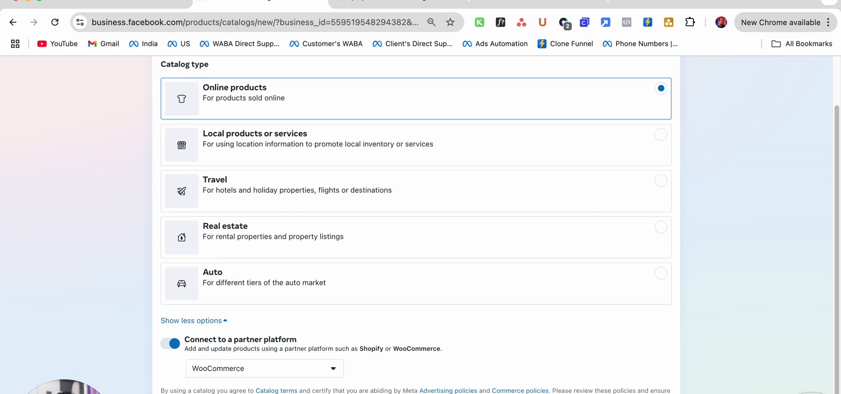 WooCommerce partner platform option