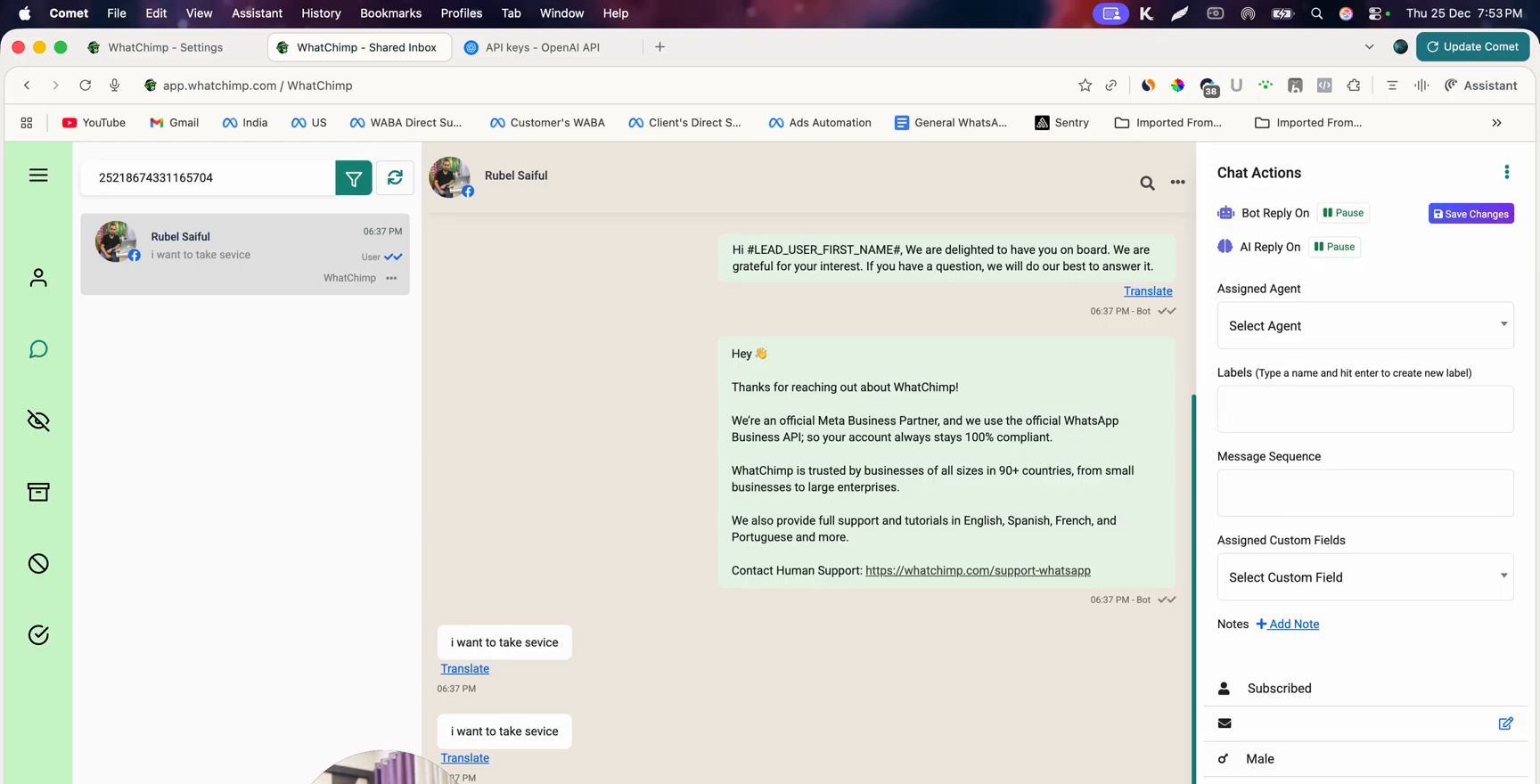 Testing AI in the Omnichannel Inbox