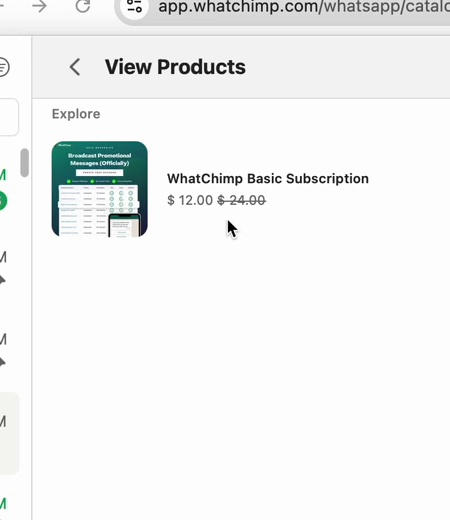 Product listing view