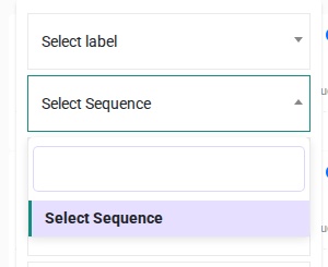 Sequence filter dropdown