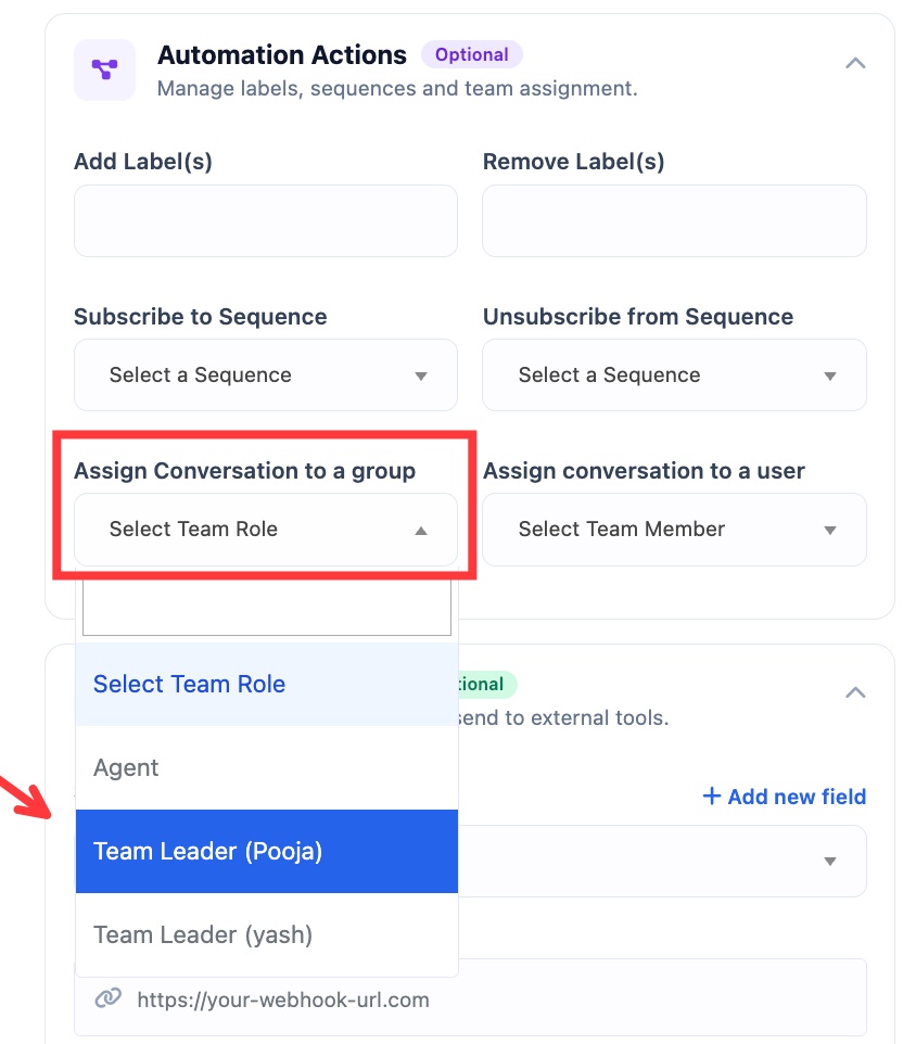 Assign Conversation to a group مضبوط على Team Role