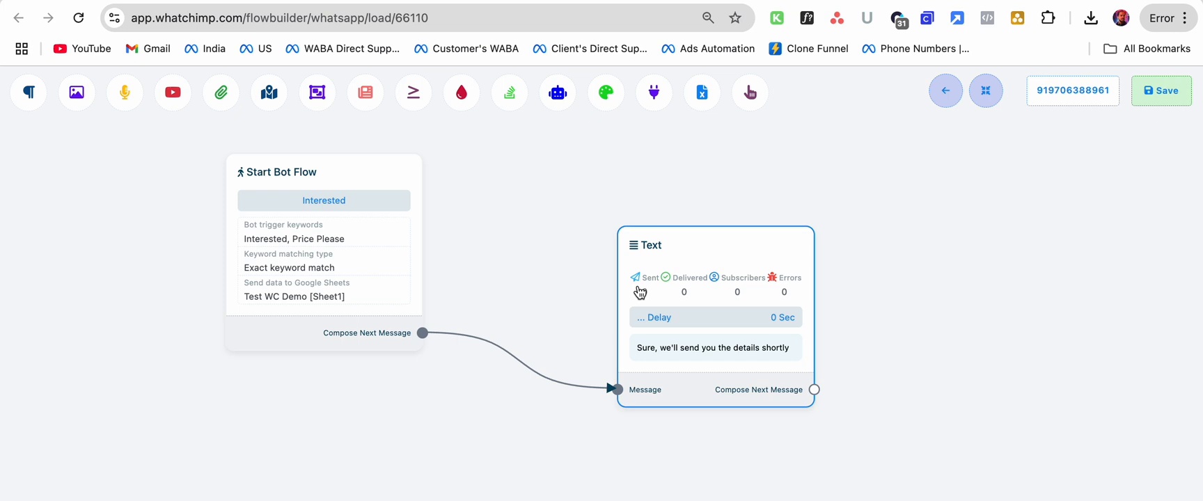 Complete bot flow