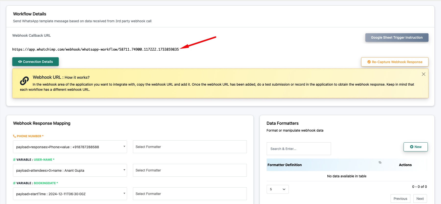 Create a Webhook Workflow — WhatChimp Docs