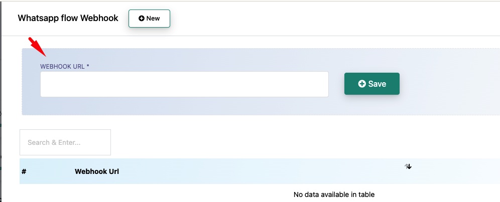 Enter webhook URL and click Save