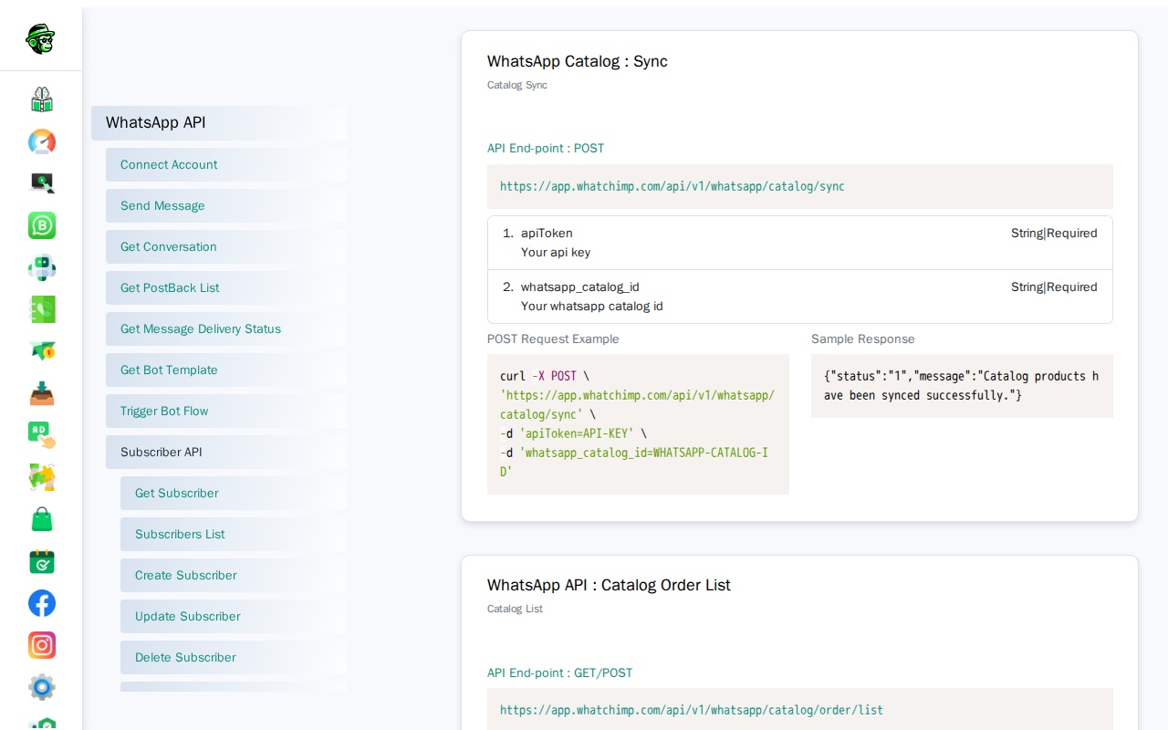 Catalog Sync and Order List endpoints